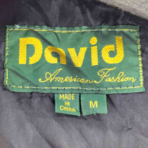 DAVID レザーアーガイルベスト メンズ M
