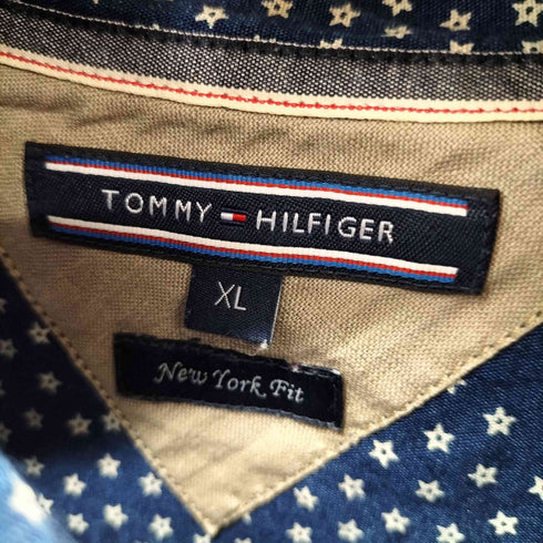 トミーヒルフィガー TOMMY HILFIGER NEW YORK FIT 総柄ボタンダウンシャツ メンズ import:XL