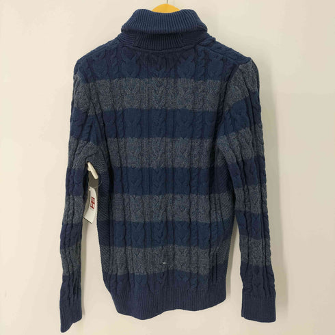 トミーヒルフィガー TOMMY HILFIGER ショールカラー ケーブルニットセーター メンズ import:L