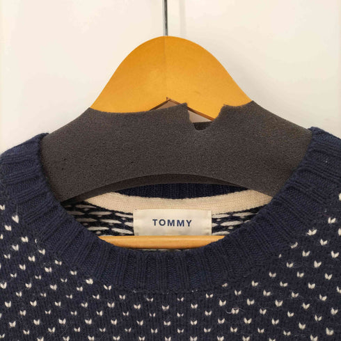 トミー TOMMY ロゴプリント バーズアイニットセーター メンズ import:XL
