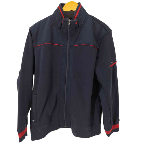 トミーヒルフィガー TOMMY HILFIGER 異素材切替 ジップアップブルゾン メンズ import:XL