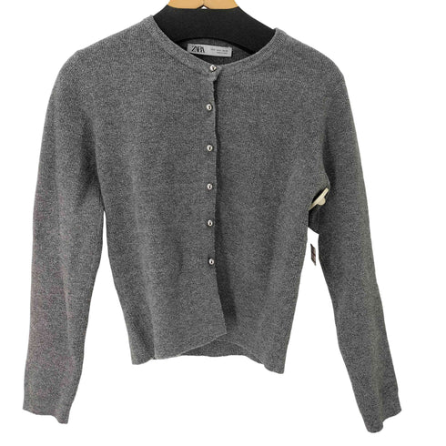 ザラ ZARA ベーシックカーディガン メタルボタン レディース import:S