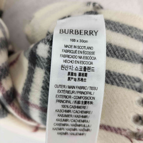 バーバリー BURBERRY VINTAGE CHECK TO SOLID CASHMERE SCARF ヴィンテージ チェック ノバ チェック カシミヤ スカーフ マフラー メンズ