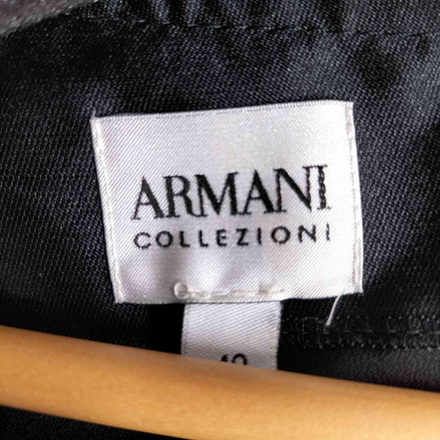 アルマーニコレツィオーニ ARMANI COLLEZIONI イタリア製 ふくれ織り 総柄 ノースリーブ ジャガード ミニワンピ レディース EUR:40