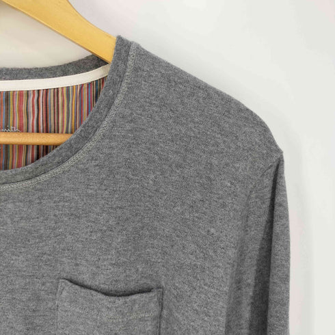 ポールスミス Paul Smith コットンポリ ポケット ロングスリーブ Tシャツ メンズ import:L