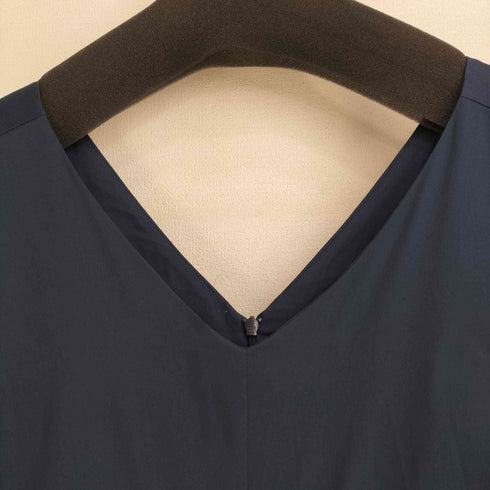 エスマックスマーラ S Max Mara ブルガリア製 コットンポリ ノースリーブ ミニワンピ レディース EUR:42
