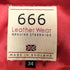 トリプルシックスレザーウェア 666 Leather Wear 英国製 本革 ダブル ライダースジャケット メンズ UK:34