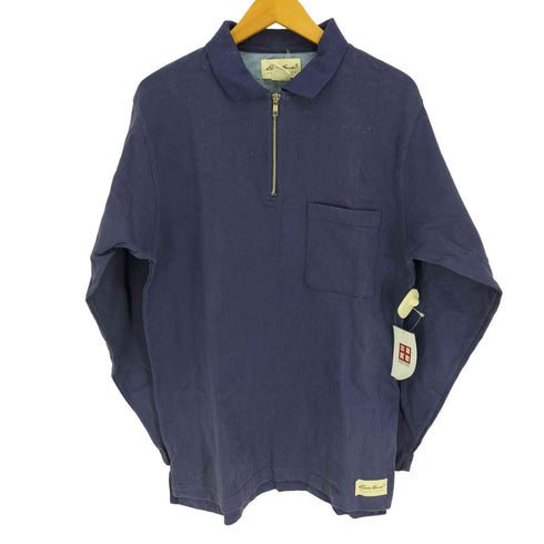エディーバウアー Eddie Bauer 90-00S 白タグ 台湾製 ハーフジップ L/S ポロシャツ メンズ import:S