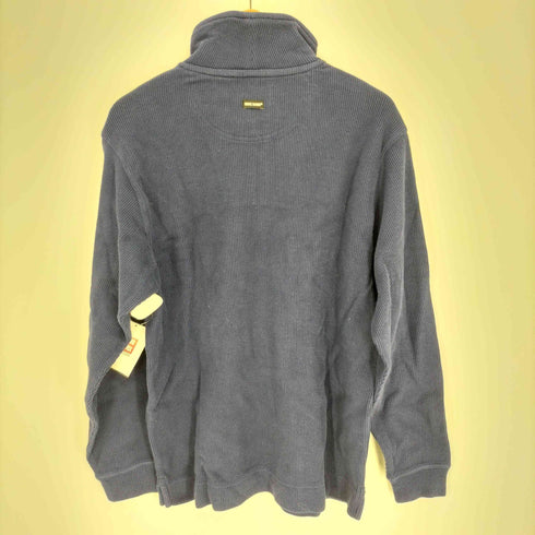 エディーバウアー Eddie Bauer 00S LEGEND タグ フラップポケット ハーフジップ リブ コットン ニット カットソー メンズ import:XS