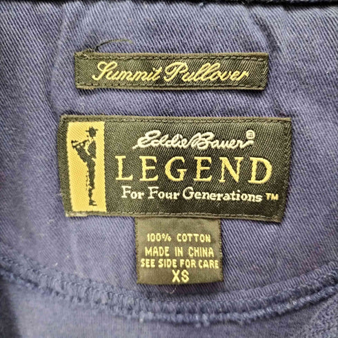 エディーバウアー Eddie Bauer 00S LEGEND タグ フラップポケット ハーフジップ リブ コットン ニット カットソー メンズ import:XS