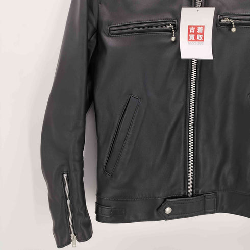 トリプルシックスレザーウェア 666 Leather Wear 英国製 MYWAY MAN シングル ライダースジャケット メンズ UK:34