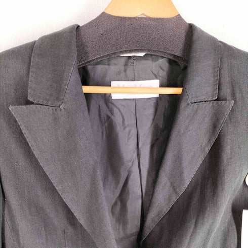 マックスマーラ MAX MARA イタリア製 白タグ 麻 リネン100 1B テーラードジャケット レディース EUR:42