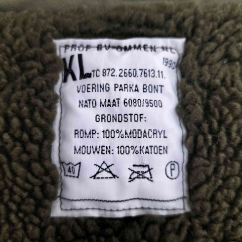 ダッチアーミー DUTCH ARMY PROF BV OMMEN NL オランダ軍 ボタンレス ボアライナーフリースジャケット メンズ import:XL