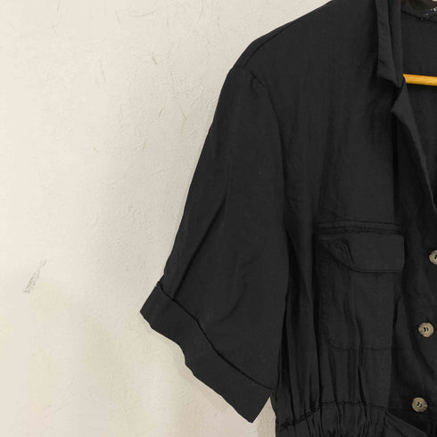 ザラ ZARA フロントボタン ロング ワンピース レディース import:L