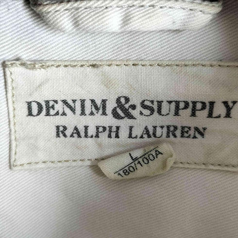 デニムアンドサプライ ラルフローレン DENIM & SUPPLY RALPH LAUREN D.S.USRL ワッペン刺繍 オーバーサイズ L/S ミリタリー シャツ メンズ import:L