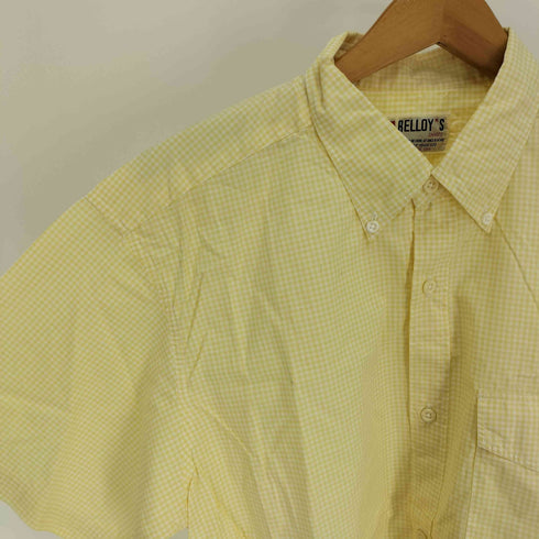RELLOY'S ギンガムチェック ラウンドカット B.D S/S シャツ メンズ import:L