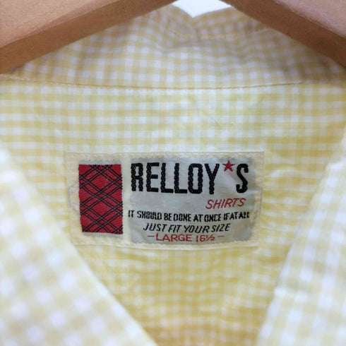 RELLOY'S ギンガムチェック ラウンドカット B.D S/S シャツ メンズ import:L
