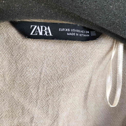 ザラ ZARA フリル ボリューム袖 ロングワンピース レディース import:XS