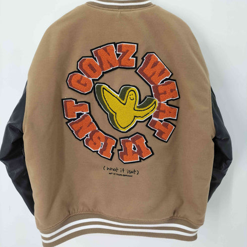 マークゴンザレス Mark Gonzales What it isNT STADIUM JACKET ワッペン 中綿 スタジャン メンズ JPN:L