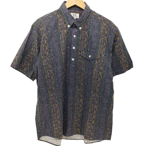 ヴァン VAN 90-00S 総柄 S/S プルオーバー ボタンダウンシャツ メンズ import:L