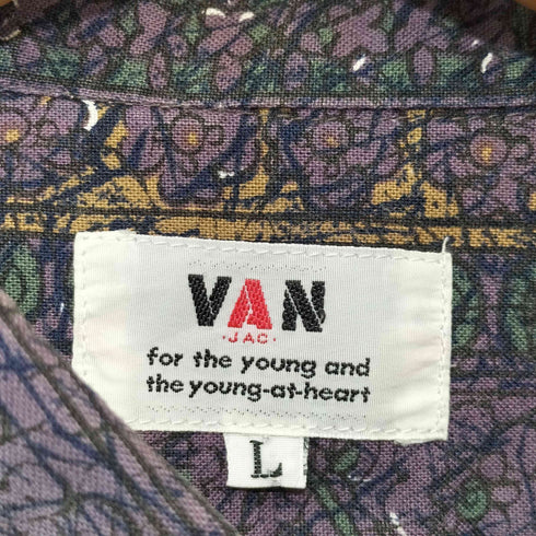 ヴァン VAN 90-00S 総柄 S/S プルオーバー ボタンダウンシャツ メンズ import:L