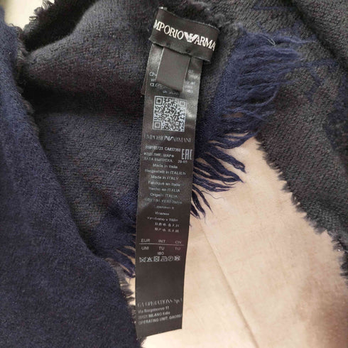 エンポリオアルマーニ EMPORIO ARMANI ウール100% バイカラーマフラー メンズ