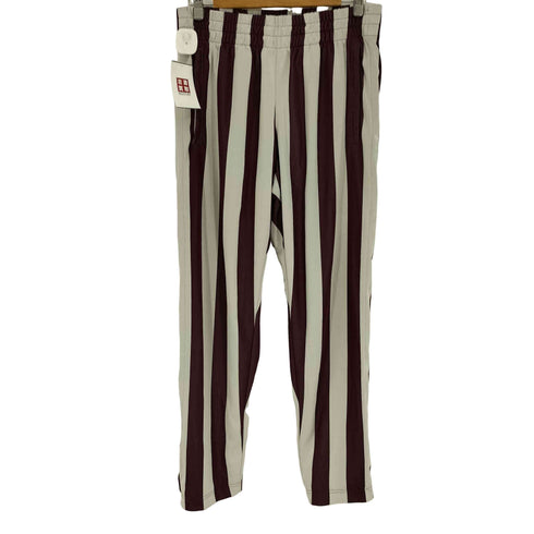 アディダスオリジナルス adidas Originals Eric Emanuel Maroon Tearaway Pants コラボ トレフォイル ロゴ 刺繍 サイドスナップボタン ストライプ テーパード パンツ ジャージ メンズ 2XO