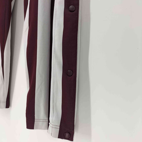 アディダスオリジナルス adidas Originals Eric Emanuel Maroon Tearaway Pants コラボ トレフォイル ロゴ 刺繍 サイドスナップボタン ストライプ テーパード パンツ ジャージ メンズ 2XO