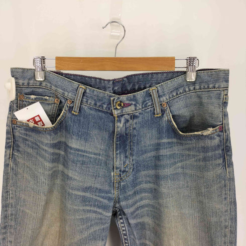 リーバイス Levis 00S L507 ボタン裏 J41 刻印 パープルパッケージ ジップアップ ストレート デニム パンツ 2006年製 レディース 36-33