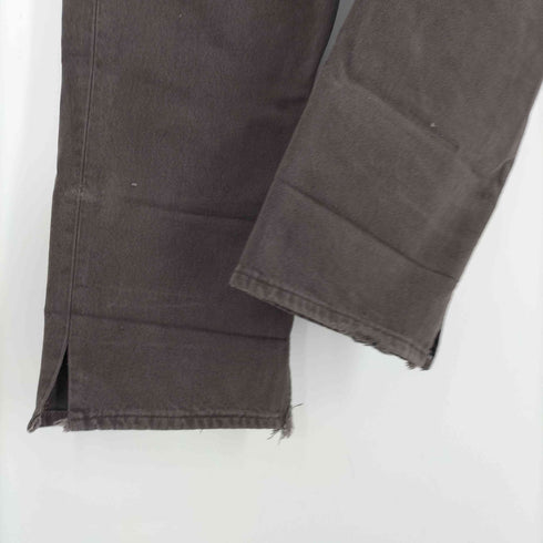 リーバイス Levis 90S ユーロ リーバイス 501 ボタン裏 295 刻印 先染め ボタンフライ ブラウン デニム パンツ 裾カットオフ 1997年製 メンズ W:38 L:36