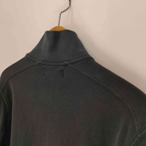 ポロバイラルフローレン Polo by RALPH LAUREN ビッグ ポニー 刺繍 レザー エルボーパッチ 鹿の子 ジップアップ トラックジャケット ブルゾン メンズ import:M