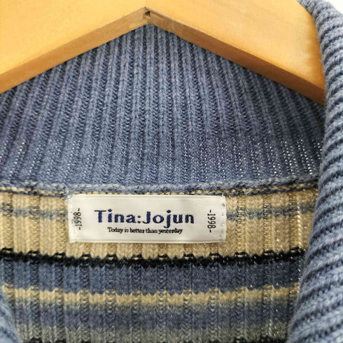 ティーナジョジュン TINA:JOJUN Limited Edition ハーフジップ プルオーバー ニット セーター レディース JPN:M