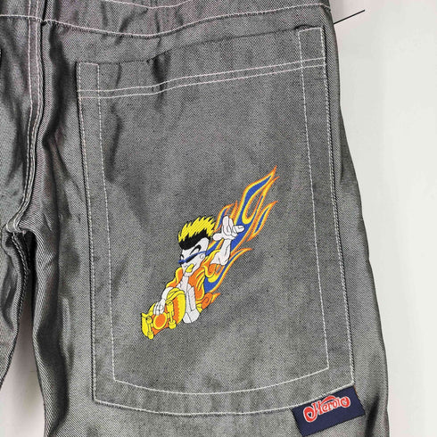 HEROIC オーバーサイズショートパンツ 光沢感 バックパッチ メンズ 36