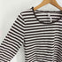 スナオクワハラ sunaokuwahara フリルネック ボーダー クルーネック L/S Tシャツ レディース JPN:M