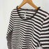スナオクワハラ sunaokuwahara フリルネック ボーダー クルーネック L/S Tシャツ レディース JPN:M