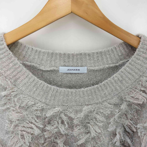 ジーナシス JEANASIS 24AW ラメカットジャガードショートプルオーバー レディース FREE