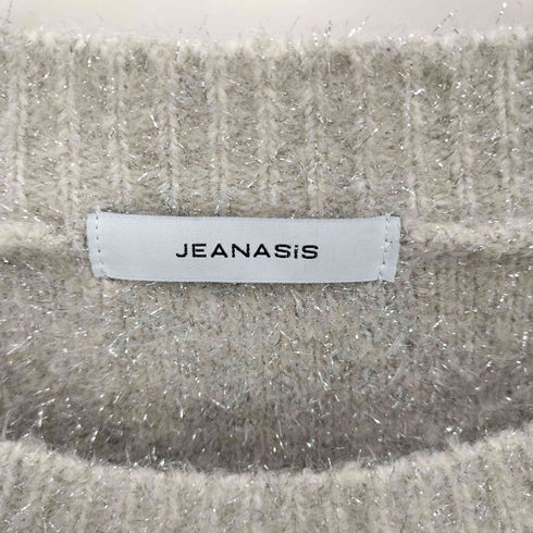 ジーナシス JEANASIS 24AW ラメカットジャガードショートプルオーバー レディース FREE
