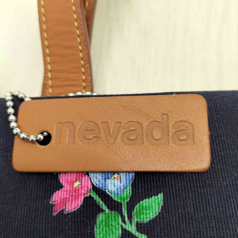 nevada 青木カバン レザーキャンバスハンドバッグ フラワー レディース