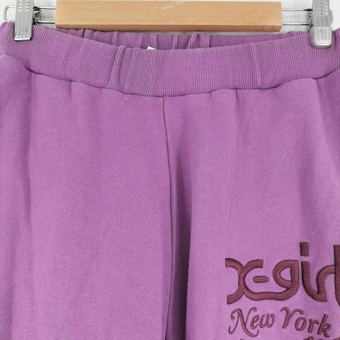 エックスガール X-girl MBROIDERED MILLS LOGO SWEAT PANTS X-girl ミルズロゴ刺繍スウェットパンツ レディース JPN:S
