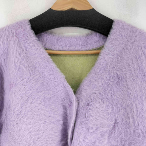 ダブルクローゼット w closet クロップドシャギーカーディガン レディース