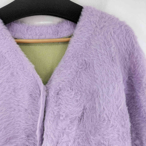 ダブルクローゼット w closet クロップドシャギーカーディガン レディース