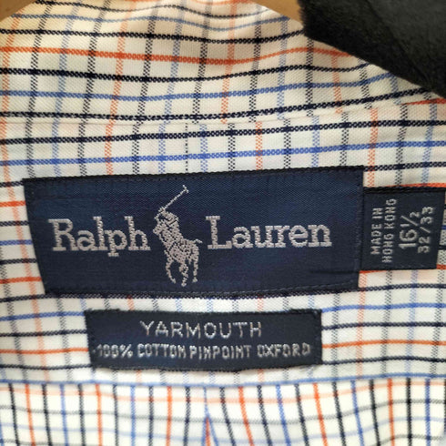 ラルフローレン RALPH LAUREN YARMOUTH スモールポニー刺繍 L/S BD チェックシャツ メンズ 16 1/2
