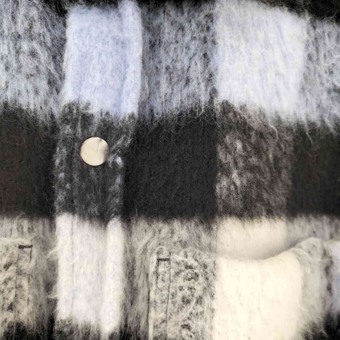 ザラ ZARA チェック シャギーシャツジャケット メンズ import:M