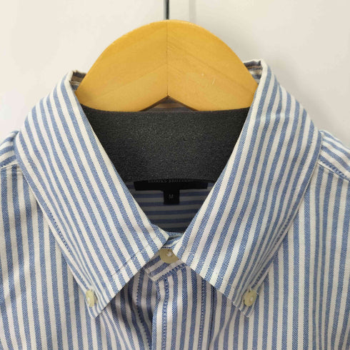 ブルックスブラザーズ 346 BROOKS BROTHERS ワンポイント刺繍ストライプボタンダウンシャツ メンズ import:M