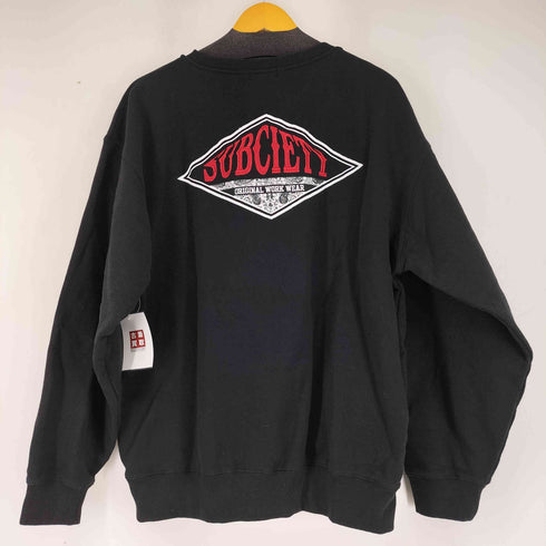 サブサエティ Subciety 両面刺繍 クルーネックスウェット メンズ JPN:XL