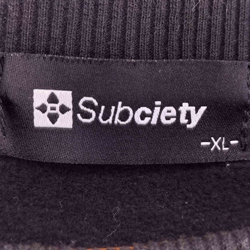 サブサエティ Subciety 両面刺繍 クルーネックスウェット メンズ JPN:XL