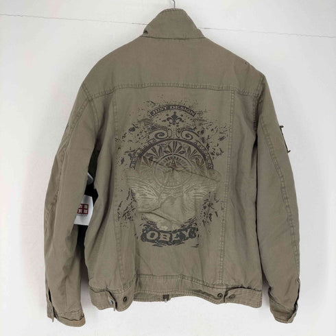 JUSTDESIGN エポレット付両面プリントジップジャケット Y2K メンズ JPN:XL