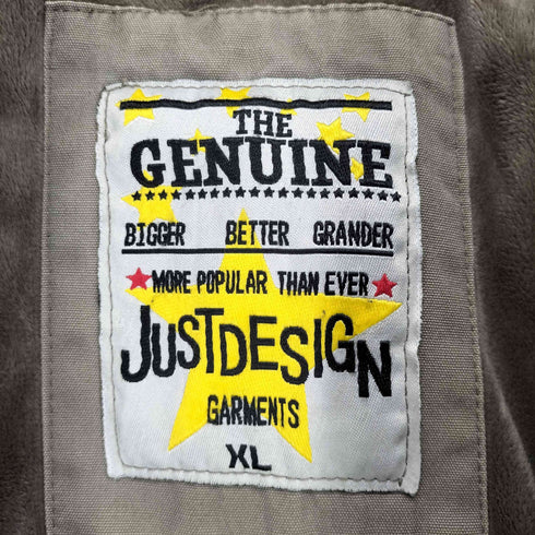 JUSTDESIGN エポレット付両面プリントジップジャケット Y2K メンズ JPN:XL