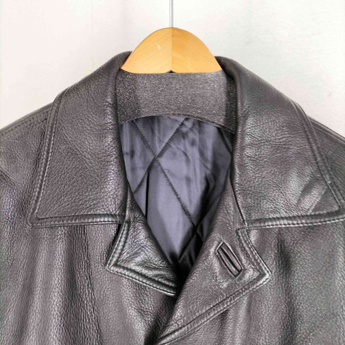 ダーバン DURBAN ×HARVEY LOGAN ディアスキン イタリア製 レザーハーフコート メンズ
