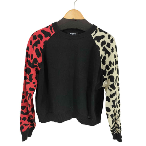 デシグアル Desigual アニマルプリント袖 セーター レディース S